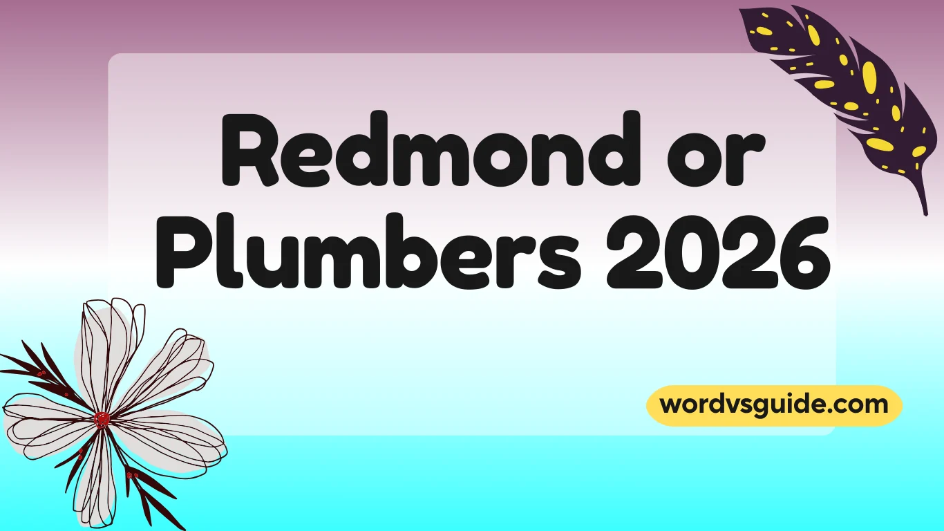 Redmond or Plumbers