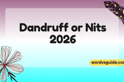 Dandruff or Nits