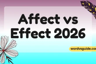 Affect vs Effect