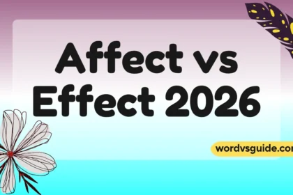 Affect vs Effect