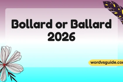 Bollard or Ballard
