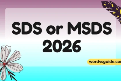 SDS or MSDS