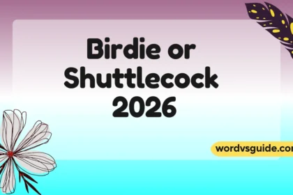 Birdie or Shuttlecock