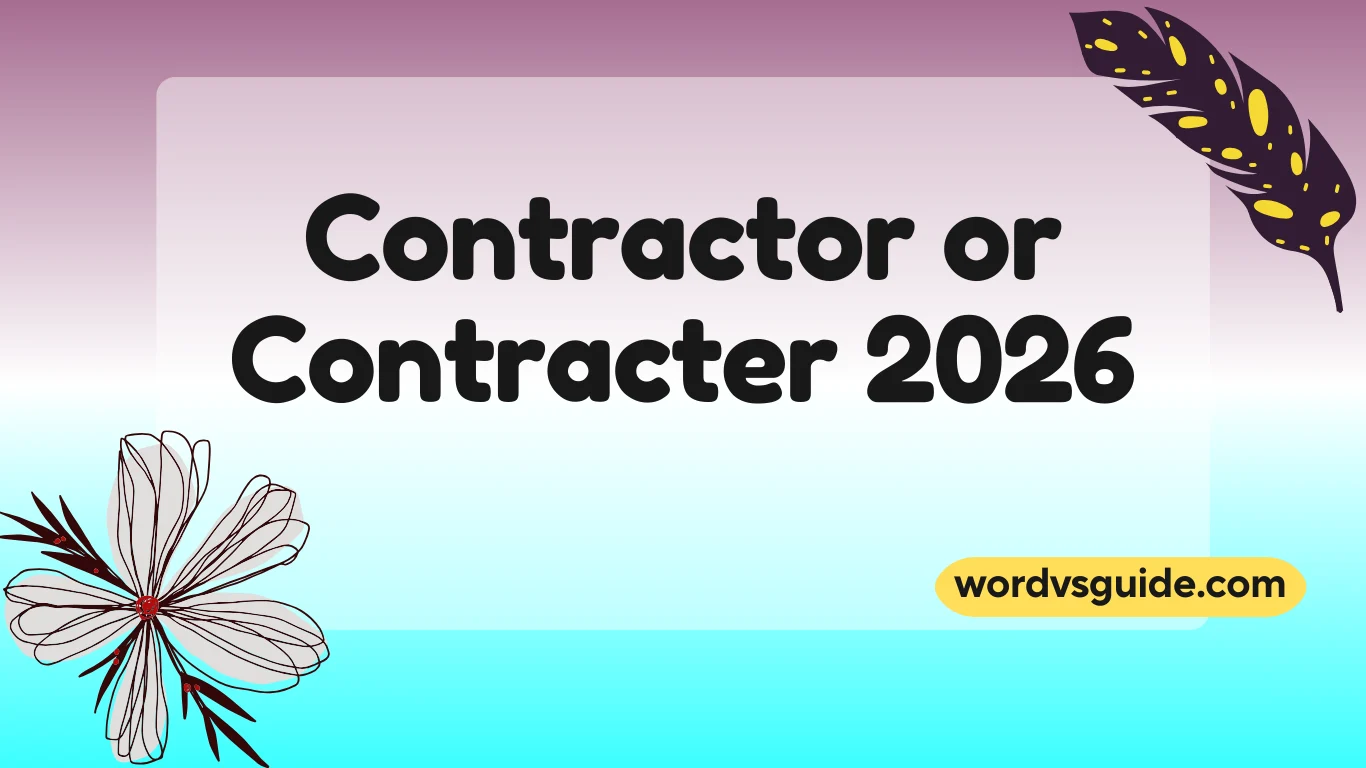 Contractor or Contracter