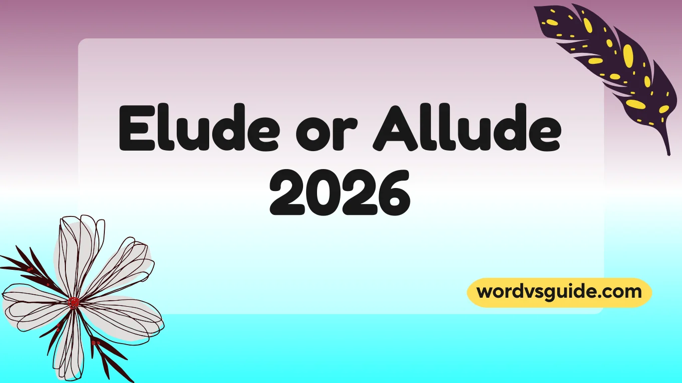 Elude or Allude