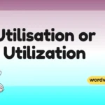 Utilisation or Utilization